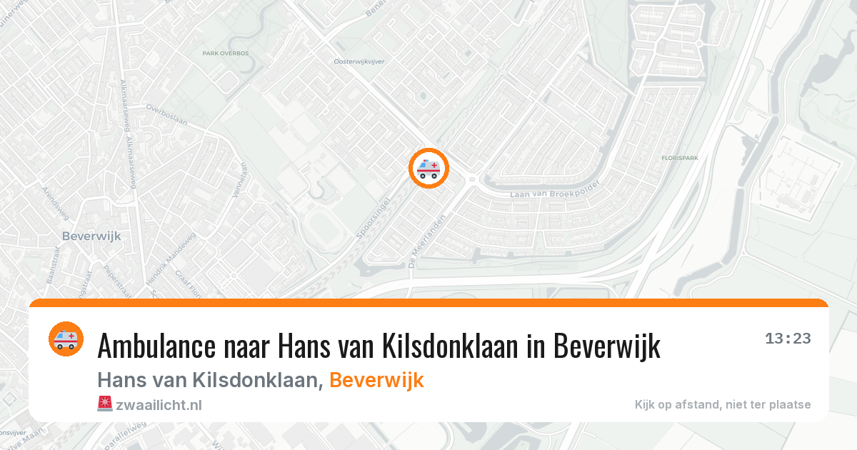 Ambulance naar Hans van Kilsdonklaan in Beverwijk — 14 jul 2026