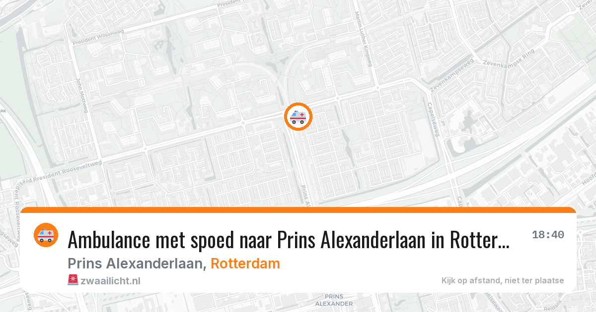 Ambulance met spoed naar Prins Alexanderlaan in Rotterdam — 8 jun 2026