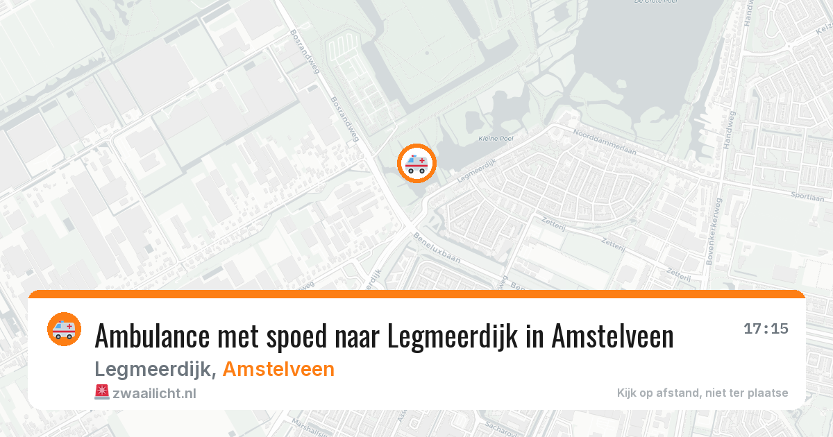 Ambulance met spoed naar Legmeerdijk in Amstelveen — 23 mei 2026