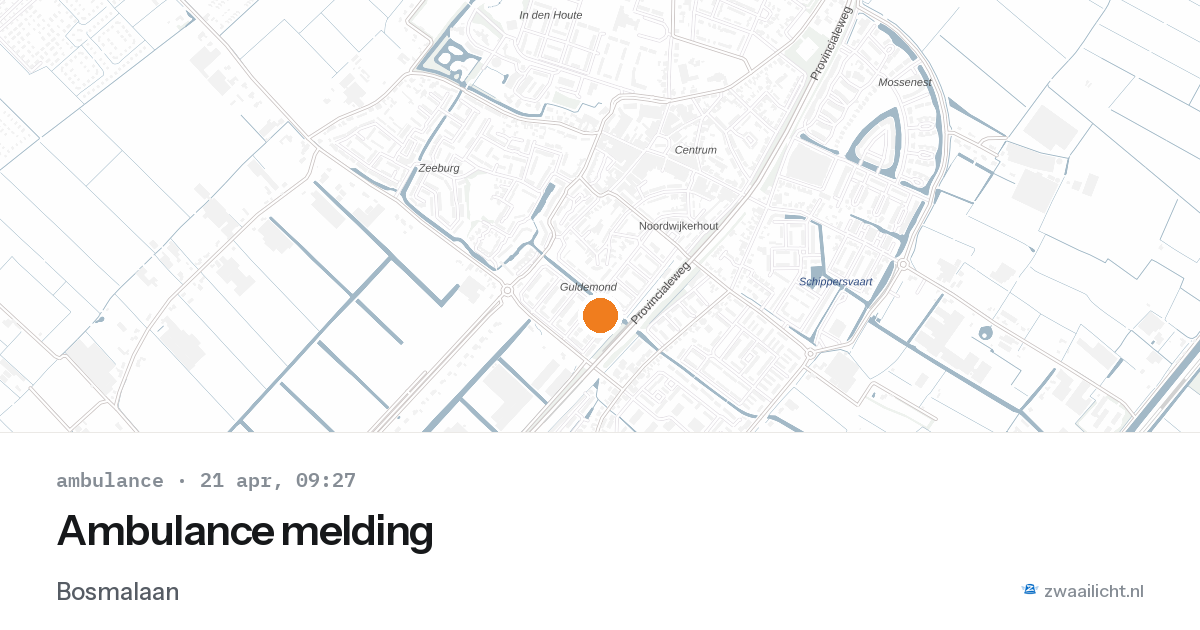 Ambulance melding — 21 apr 2026