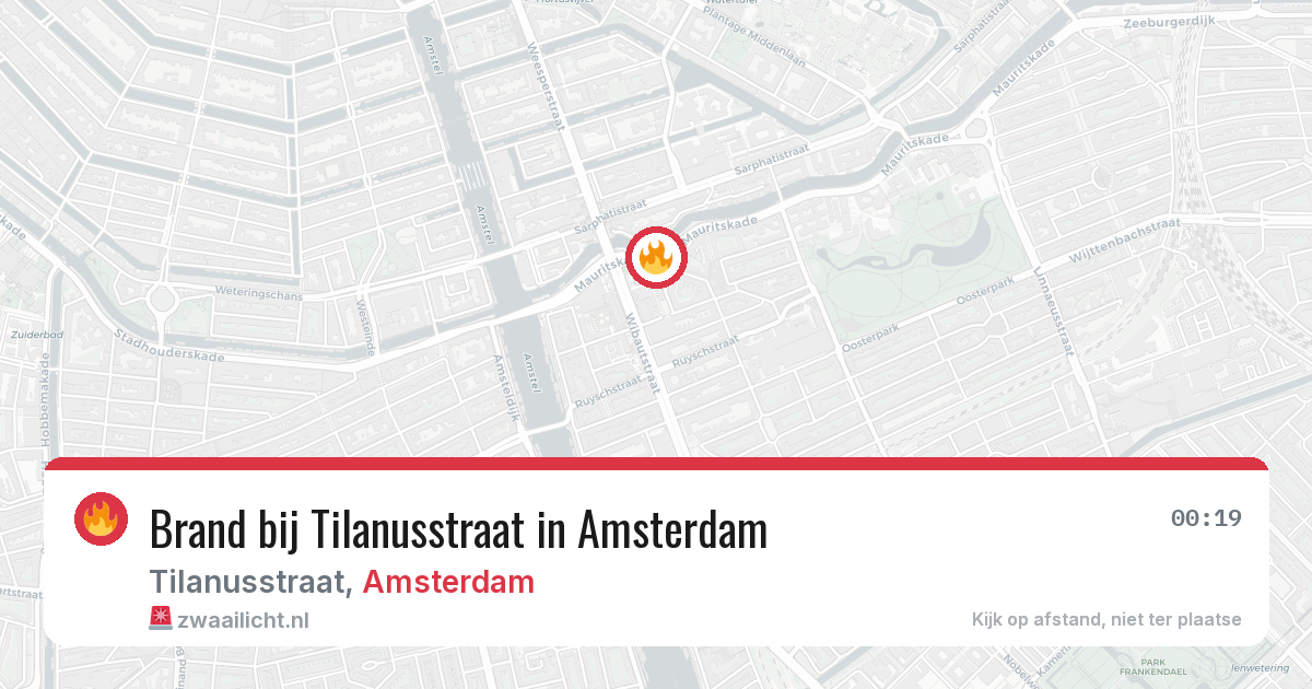 Brand bij Tilanusstraat in Amsterdam — 15 mrt 2026