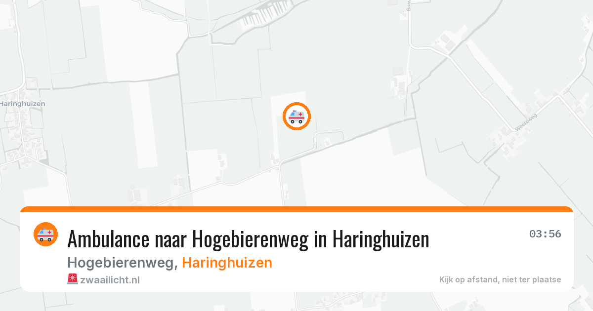 Ambulance naar Hogebierenweg in Haringhuizen — 5 mei 2026