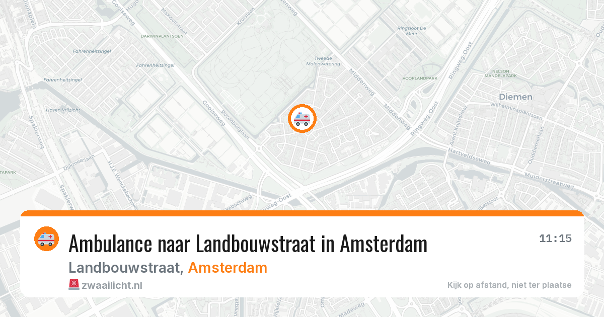 Ambulance naar Landbouwstraat in Amsterdam — 30 mei 2026