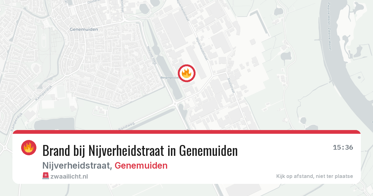Brand bij Nijverheidstraat in Genemuiden — 1 jul 2026