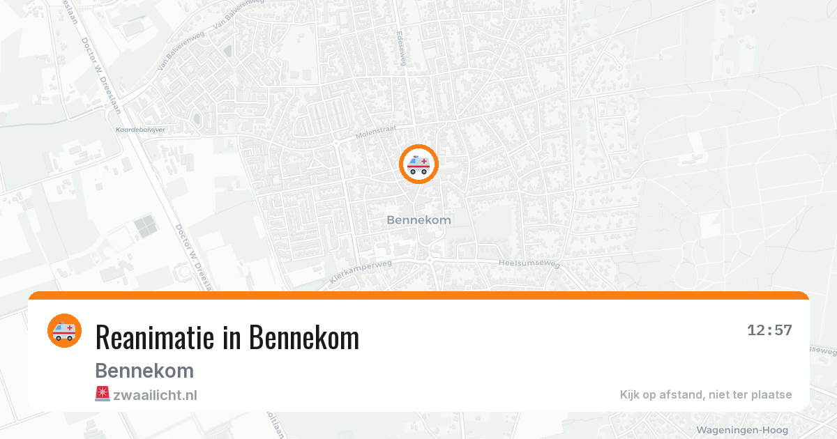 Reanimatie in Bennekom — 8 aug 2026