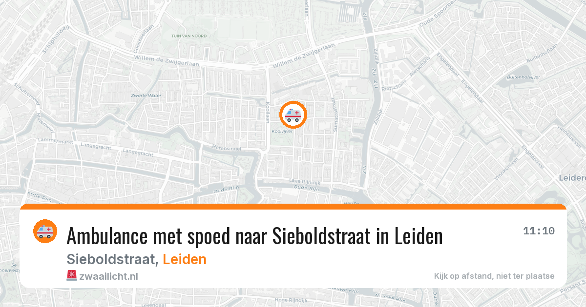Ambulance met spoed naar Sieboldstraat in Leiden — 3 jul 2026