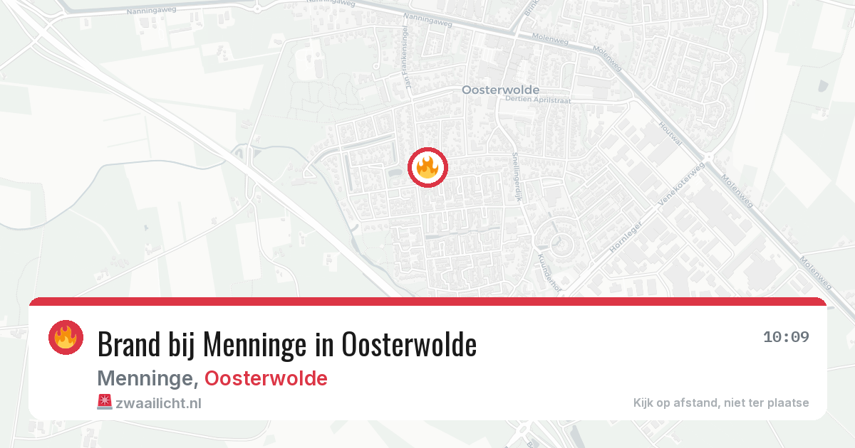Brand bij Menninge in Oosterwolde — 5 jul 2026