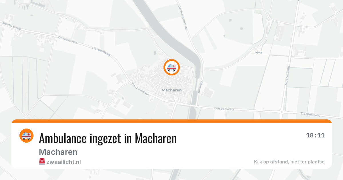 Ambulance ingezet in Macharen — 5 apr 2026