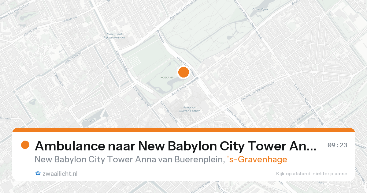 Ambulance naar New Babylon City Tower Anna van Buerenplein in 's-Gravenhage — 31 jan 2026