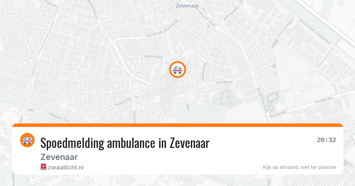 Spoedmelding ambulance in Zevenaar — 29 jan 2026