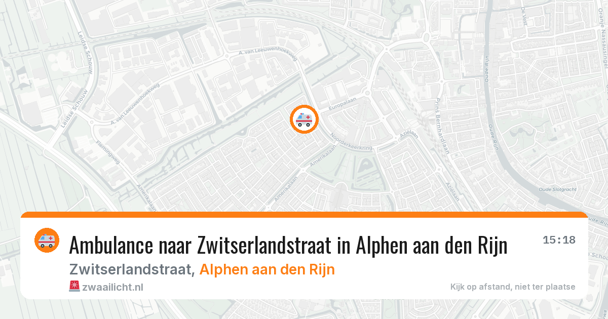 Ambulance naar Zwitserlandstraat in Alphen aan den Rijn — 30 jun 2026