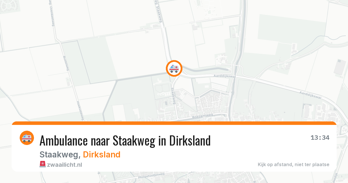 Ambulance naar Staakweg in Dirksland — 15 jun 2026