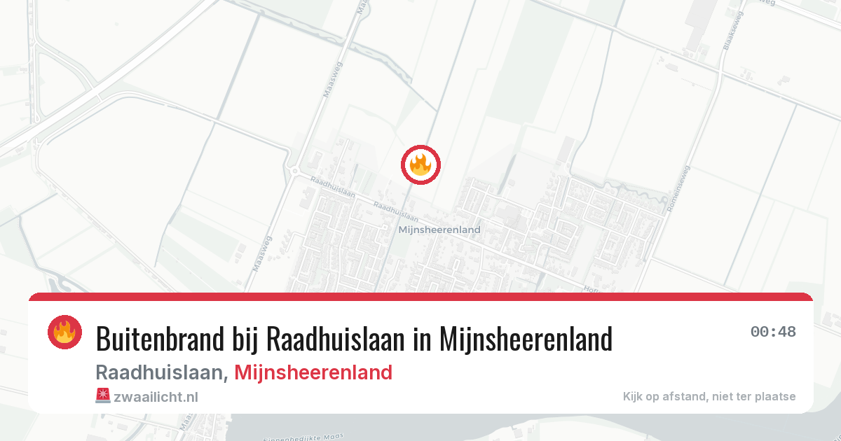 Buitenbrand bij Raadhuislaan in Mijnsheerenland — 25 jun 2026