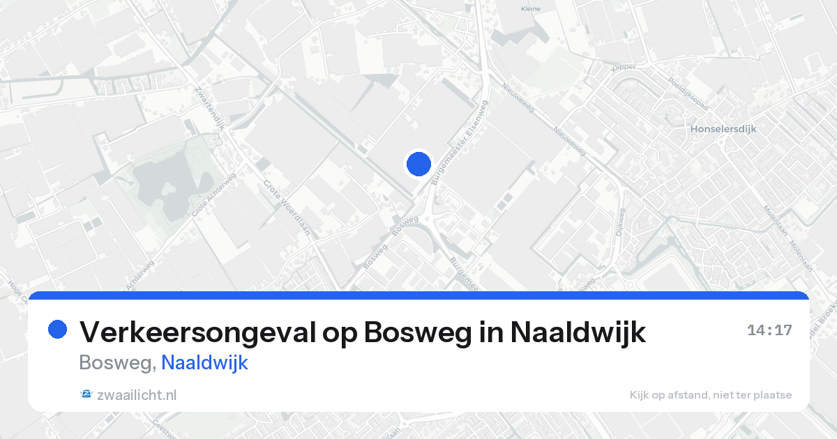 Verkeersongeval op Bosweg in Naaldwijk — 30 mrt 2026