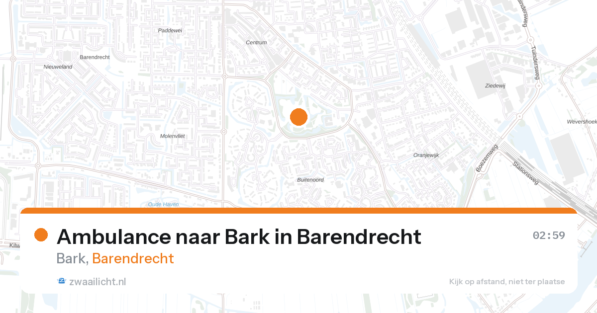 Ambulance naar Bark in Barendrecht — 28 aug 2026