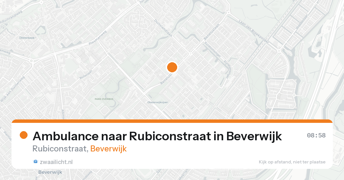Ambulance naar Rubiconstraat in Beverwijk — 24 aug 2026