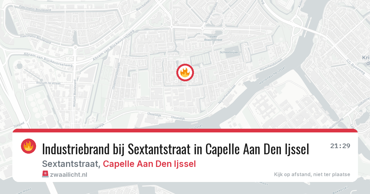 Industriebrand bij Sextantstraat in Capelle Aan Den Ijssel — 6 mei 2026