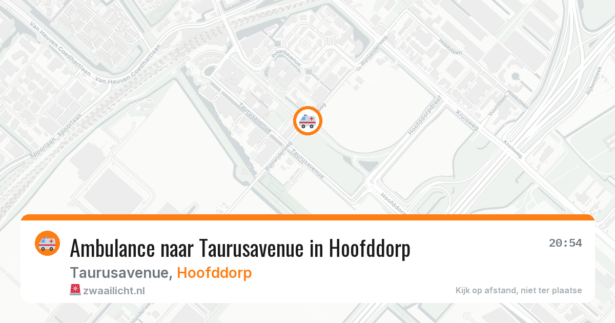 Ambulance naar Taurusavenue in Hoofddorp — 4 aug 2026
