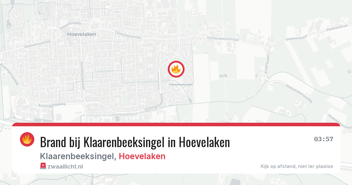 Brand bij Klaarenbeeksingel in Hoevelaken — 30 jun 2026