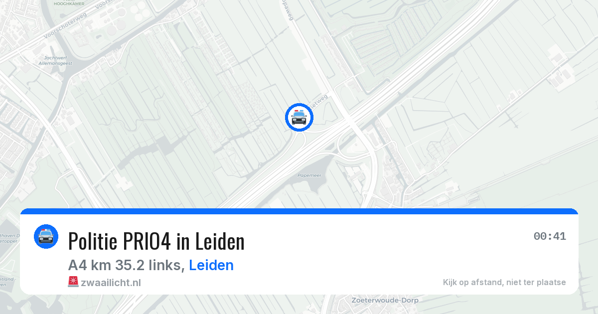 Politie PRIO4 in Leiden — 12 aug 2026 | 🚨 Zwaailicht.nl