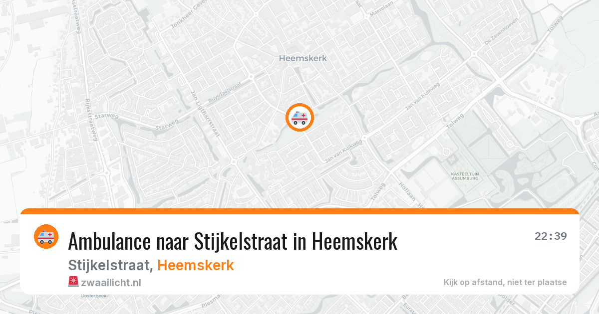 Ambulance naar Stijkelstraat in Heemskerk — 7 aug 2026