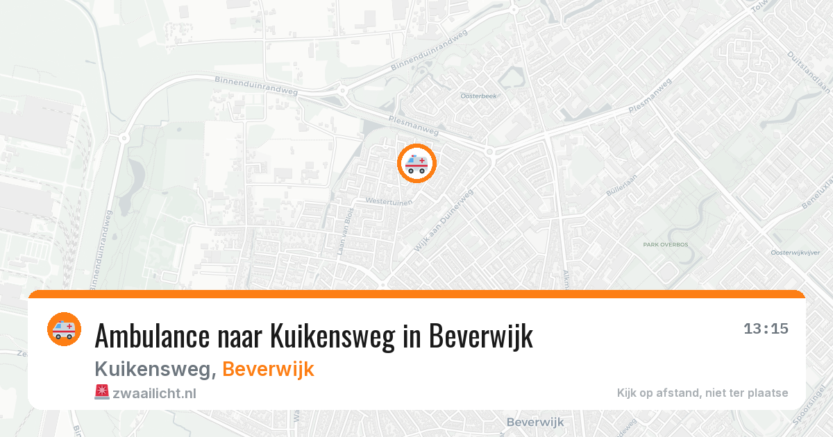 Ambulance naar Kuikensweg in Beverwijk — 18 mrt 2026