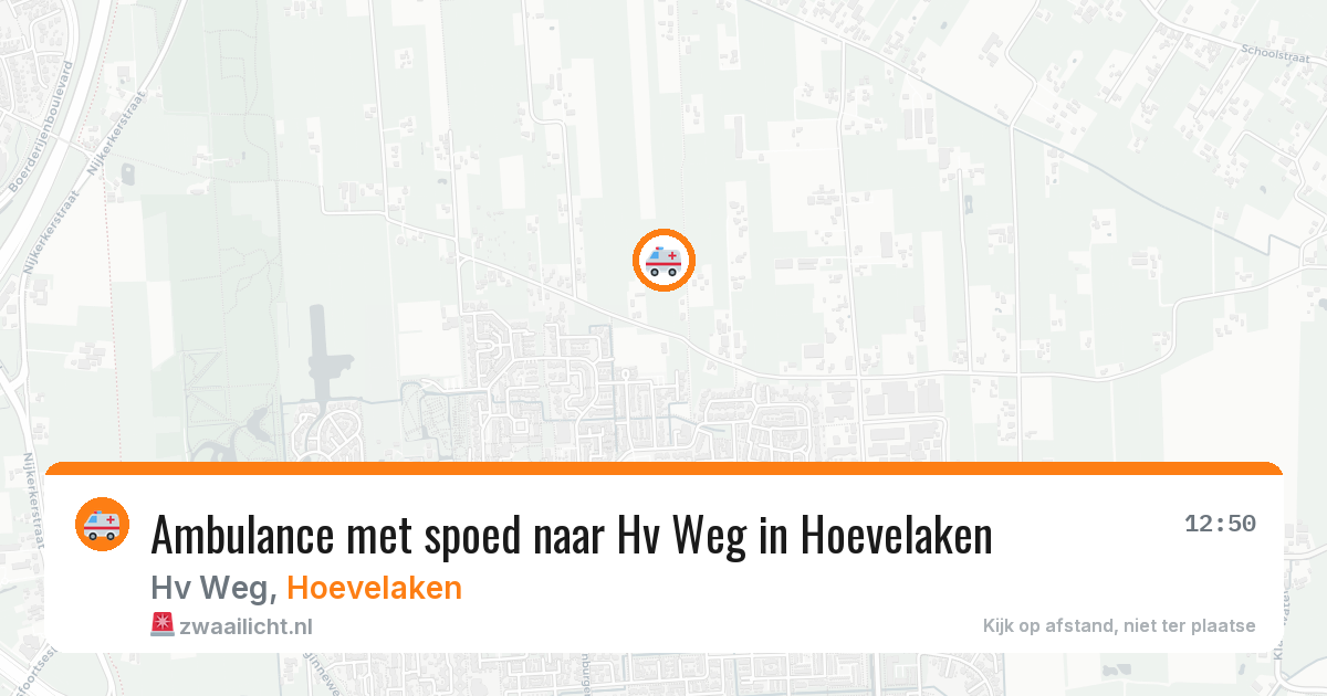 Ambulance met spoed naar Hv Weg in Hoevelaken — 25 mei 2026