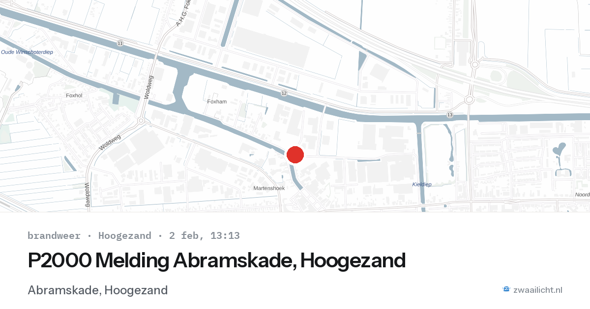 P2000 Melding Abramskade, Hoogezand — 2 feb 2026