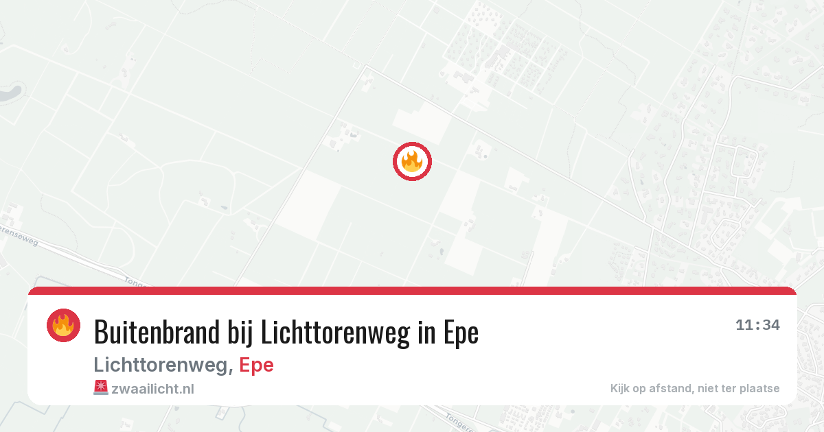Buitenbrand bij Lichttorenweg in Epe — 29 apr 2026