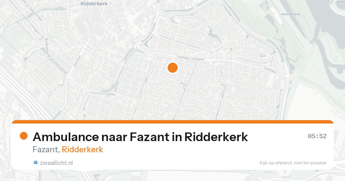 Ambulance naar Fazant in Ridderkerk — 22 aug 2026