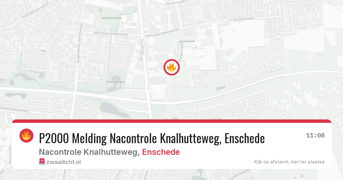 P2000 Melding Nacontrole Knalhutteweg, Enschede — 30 jan 2026