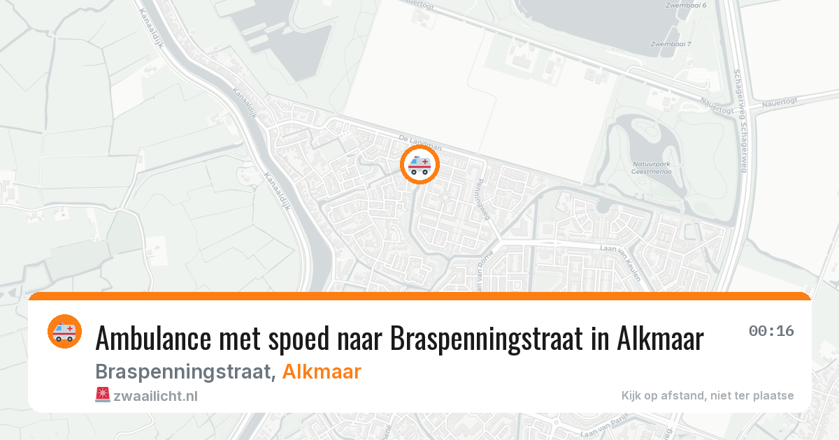 Ambulance met spoed naar Braspenningstraat in Alkmaar — 12 jun 2026