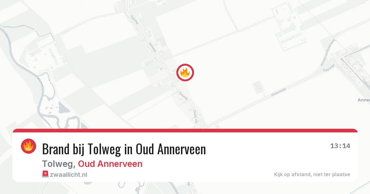 Brand bij Tolweg in Oud Annerveen — 20 jun 2026