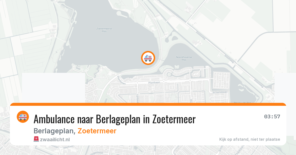 Ambulance naar Berlageplan in Zoetermeer — 6 mei 2026