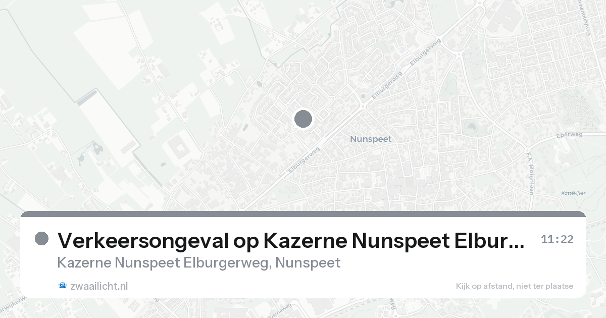 Verkeersongeval op Kazerne Nunspeet Elburgerweg in Nunspeet — 31 jan 2026