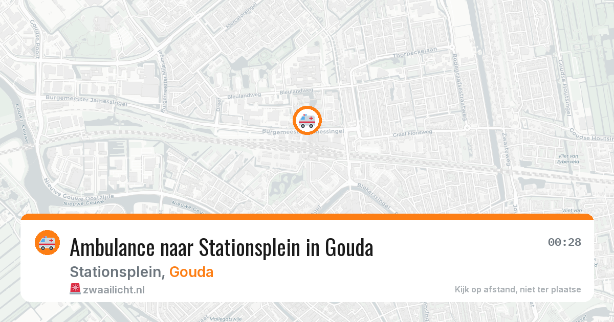 Ambulance naar Stationsplein in Gouda — 14 jul 2026