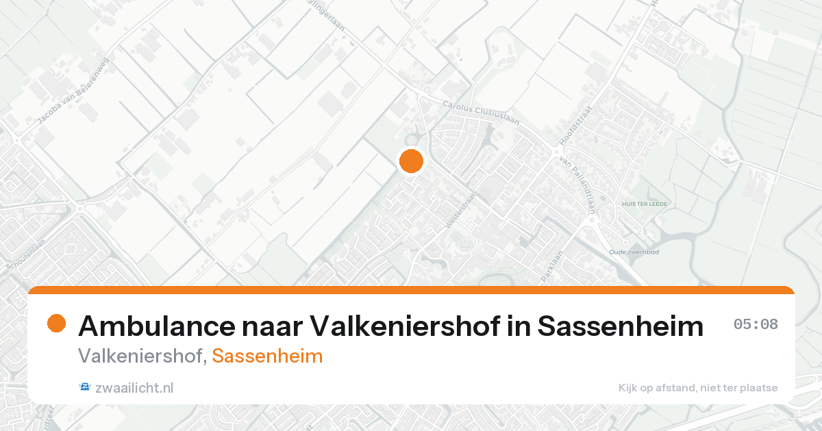 Ambulance naar Valkeniershof in Sassenheim — 23 aug 2026