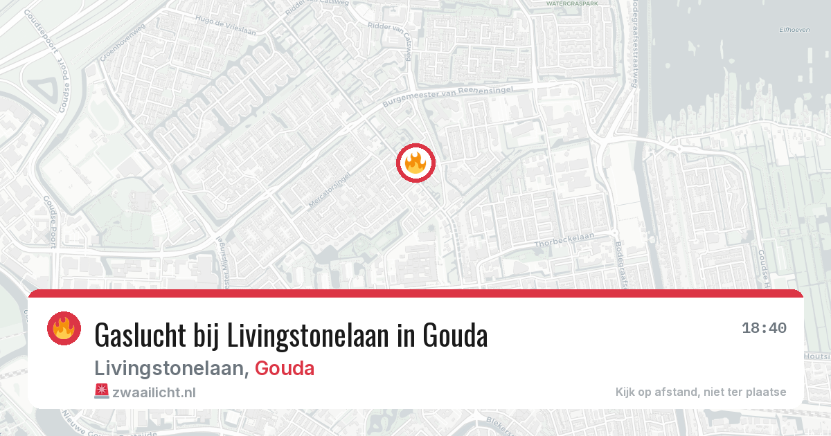 Gaslucht bij Livingstonelaan in Gouda — 5 mei 2026