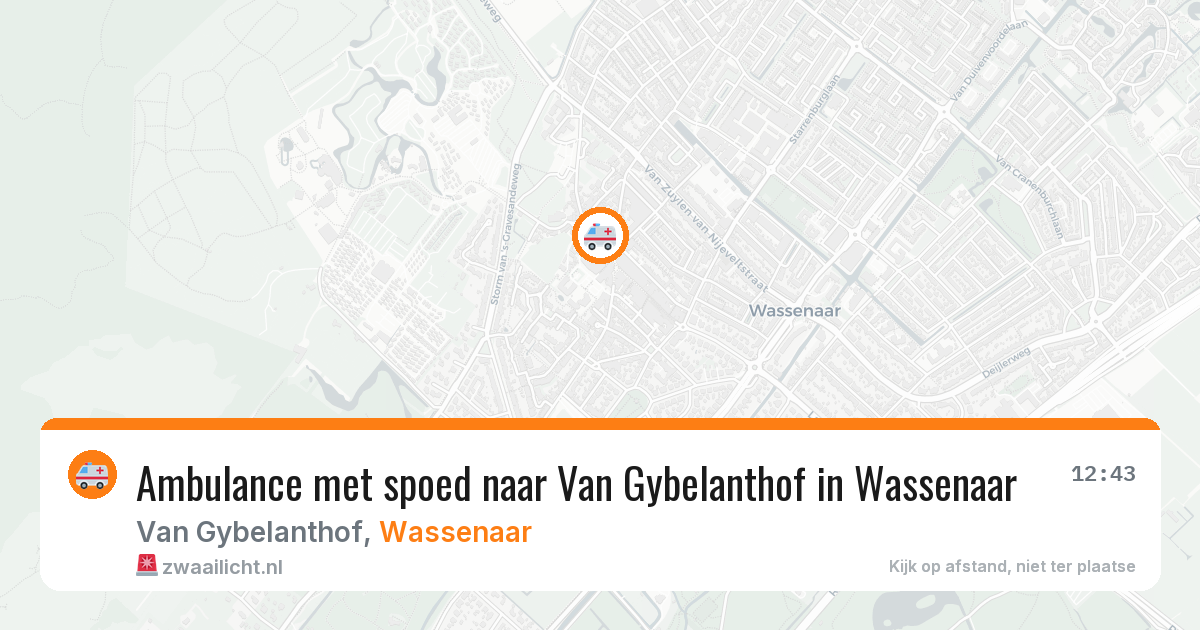 Ambulance met spoed naar Van Gybelanthof in Wassenaar — 7 apr 2026