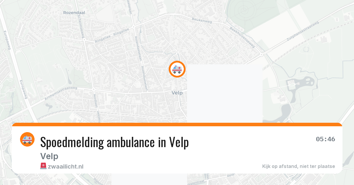Spoedmelding ambulance in Velp — 16 jul 2026