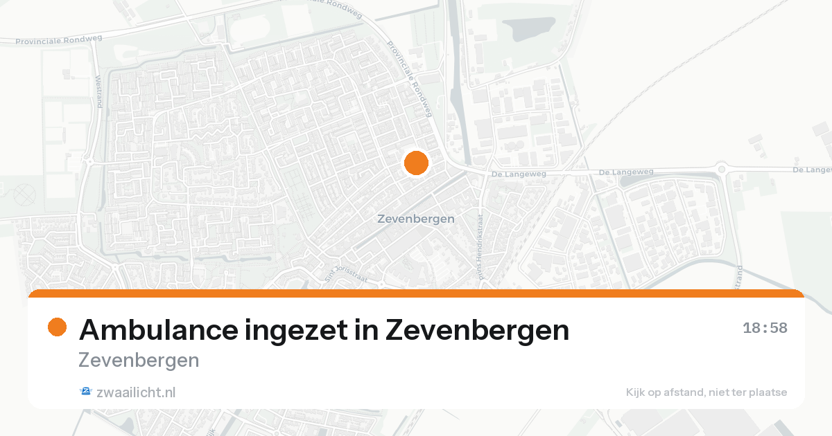 Ambulance ingezet in Zevenbergen — 7 jun 2026