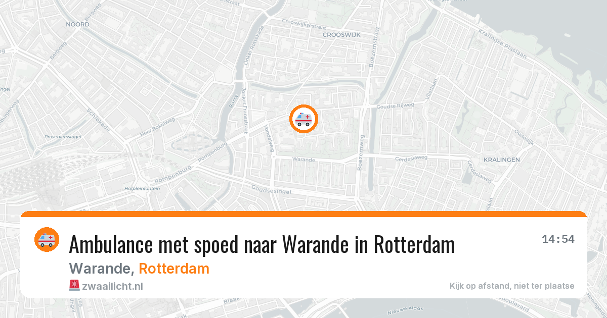 Ambulance met spoed naar Warande in Rotterdam — 17 jun 2026