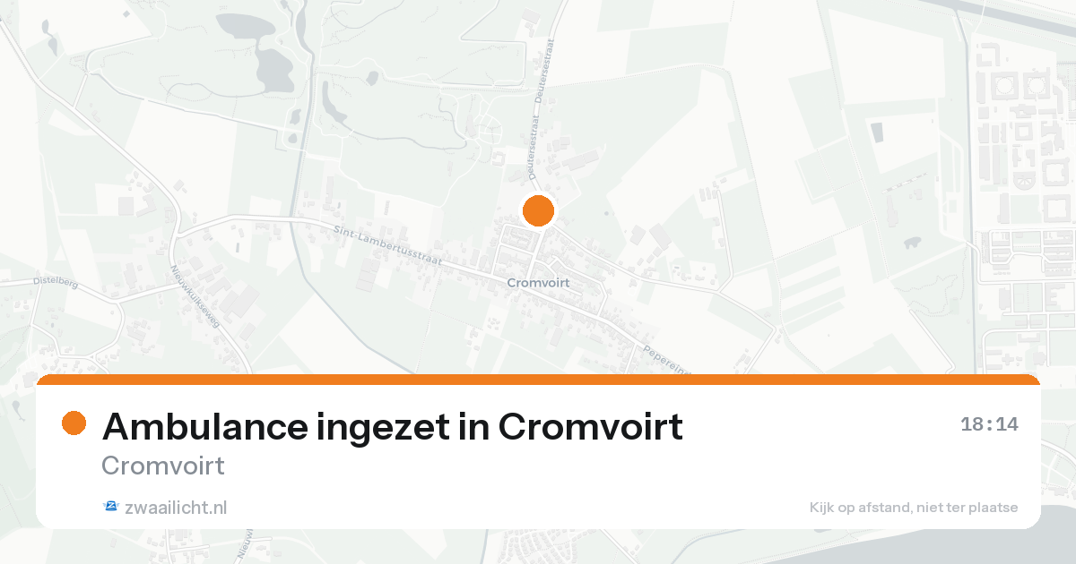 Ambulance ingezet in Cromvoirt — 7 feb 2026