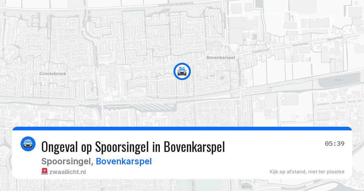 Ongeval op Spoorsingel in Bovenkarspel — 25 mei 2026