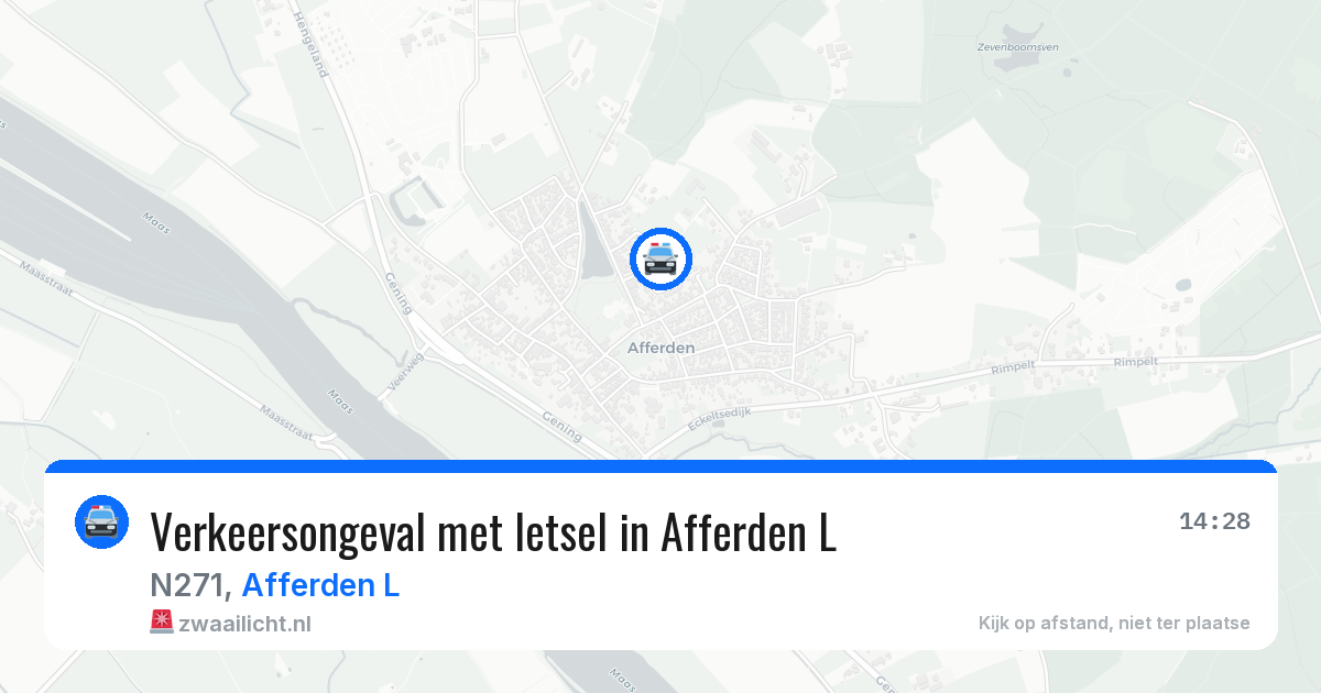Verkeersongeval met letsel in Afferden L — 22 jun 2026