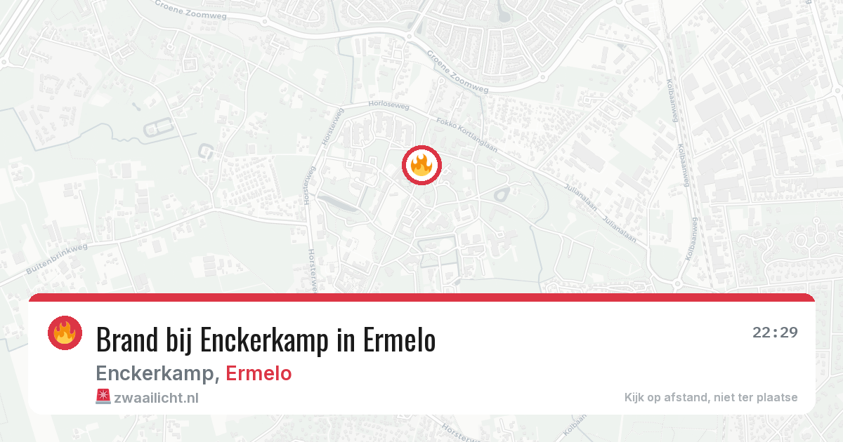 Brand bij Enckerkamp in Ermelo — 1 aug 2026