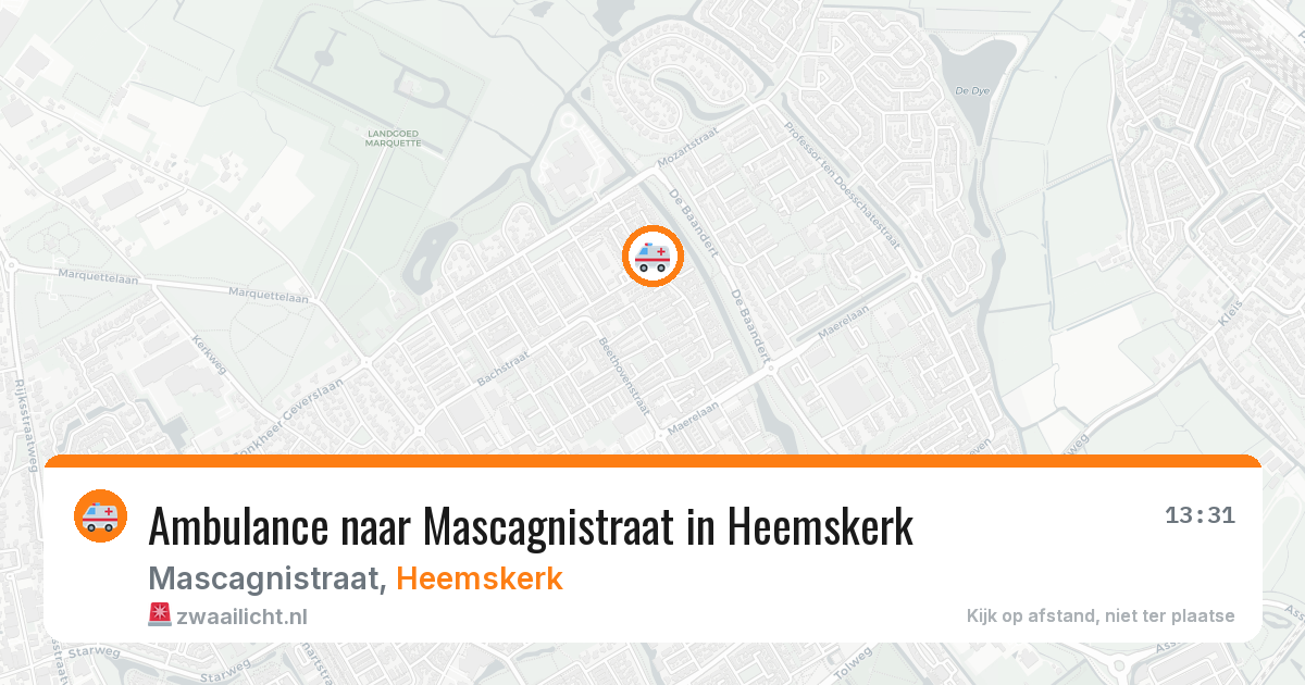 Ambulance naar Mascagnistraat in Heemskerk — 2 jun 2026