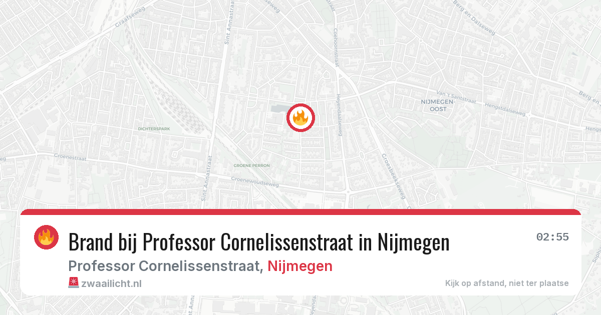 Brand bij Professor Cornelissenstraat in Nijmegen — 28 jun 2026