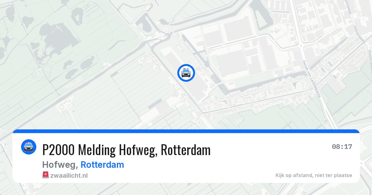 P2000 Melding Hofweg, Rotterdam — 26 jun 2026
