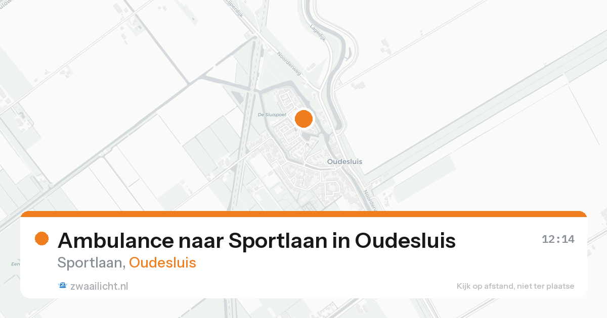 Ambulance naar Sportlaan in Oudesluis — 21 aug 2026